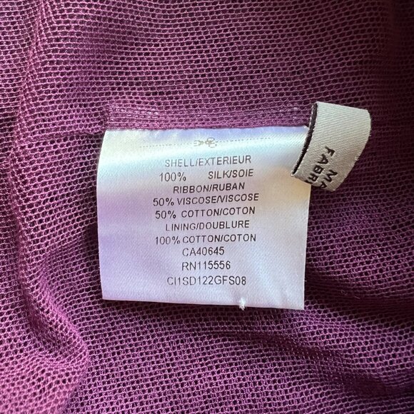 Ports 1961 Size 8 Silk Purple Silver Tiered Sleeveless Pencil Cocktail Dress - Picture 4 of 13